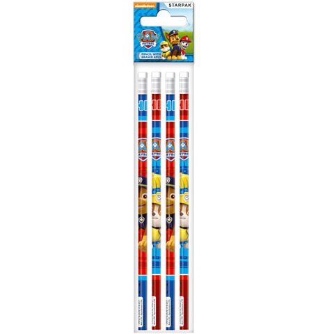 Set 4 creioane HB cu radiera Paw Patrol 352892