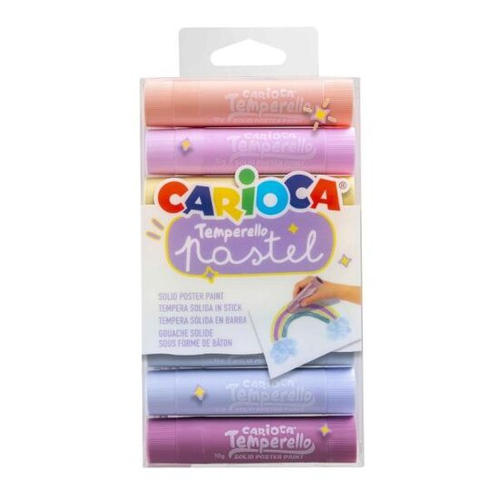 Tempera solida set 8 pastel Carioca 42673