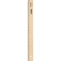 Rigla lemn 40cm insertie otel - 9064