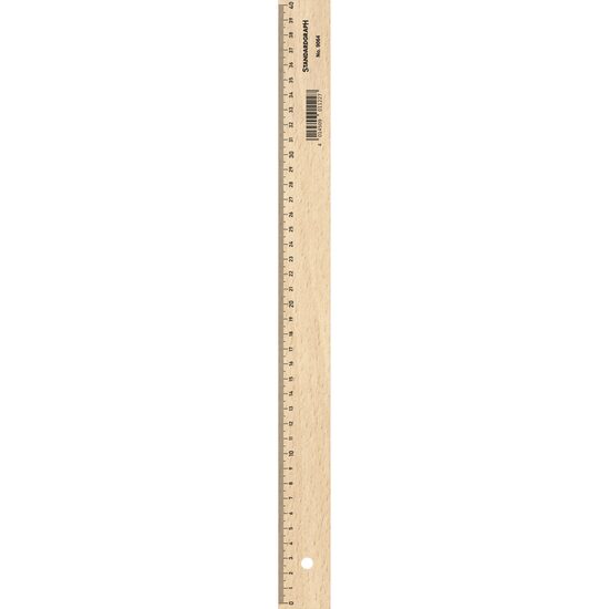 Rigla lemn 40cm insertie otel - 9064