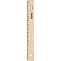 Rigla lemn 30cm insertie otel - 9063