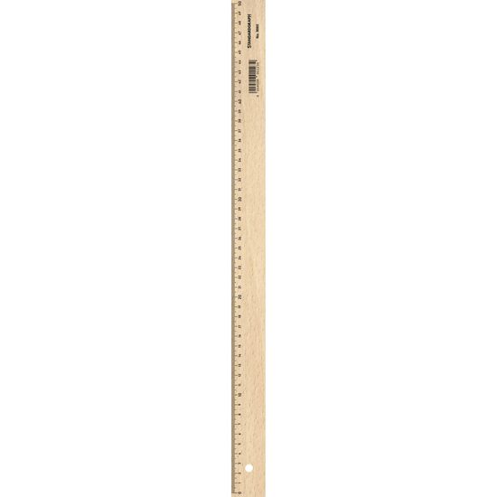 Rigla lemn 50cm insertie otel - 9065