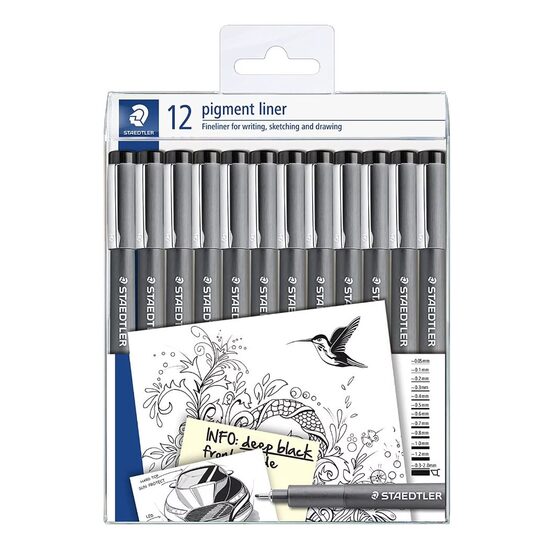Pigment liner negru set 12 308-9-TB12