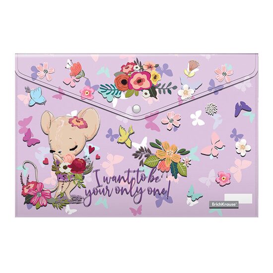 Mapa cu buton A4 Cute Animals 54909 EK