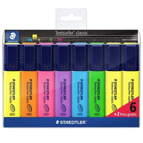 Textmarker Staedtler set 8-364 6+2