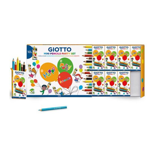 Party gift box 10X 6 culori mini creioane GIOTTO