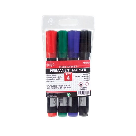 Marker permanent DACO set 4  MK130/4