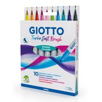 Set 10 markere tip pensula Turbo Soft Brush GIOTTO