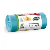 Saci menaj cu snur 35L 15/set albastru 6370