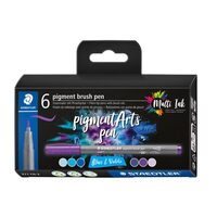 Pigment liner set 6 brush blues 371 C6-2