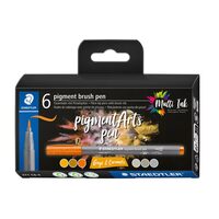 Pigment liner set 6 brush greeys 371 C6-4