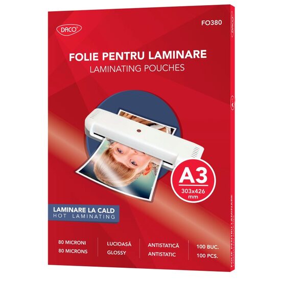 Folie laminare A3 80 microni DACO FO380