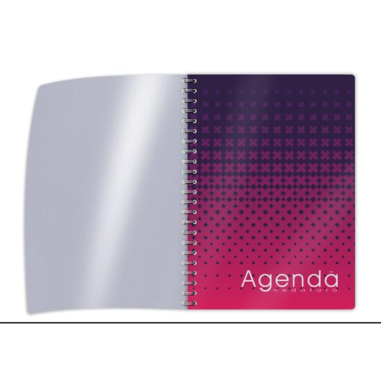 Agenda A4 nedatata spirala, 208 pagini, interior cu puncte, coperta carton si supracoperta plastic