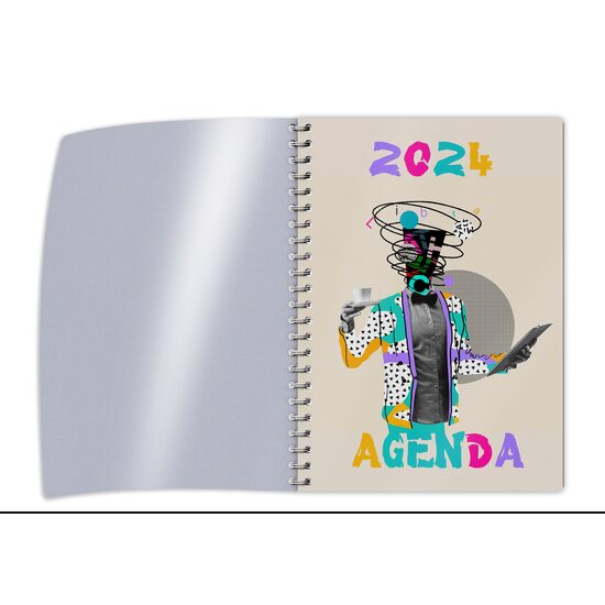 Agenda A4 datata zilnic spirala, 272 pagini, coperta carton si supracoperta plastic