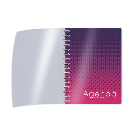 Agenda A5 nedatata spirala, 208 pagini, interior cu puncte, coperta carton si supracoperta plastic