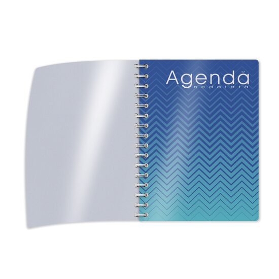 Agenda A5 nedatata spirala, 208 pagini, interior cu linii, coperta carton si supracoperta plastic