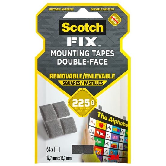 Banda dublu adeziva 64 buc Scotch Fix 12.7mm X 12.7mm