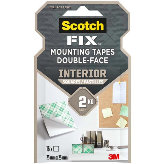 Banda dublu adeziva 16buc Scotch interior 25mm X 25mm