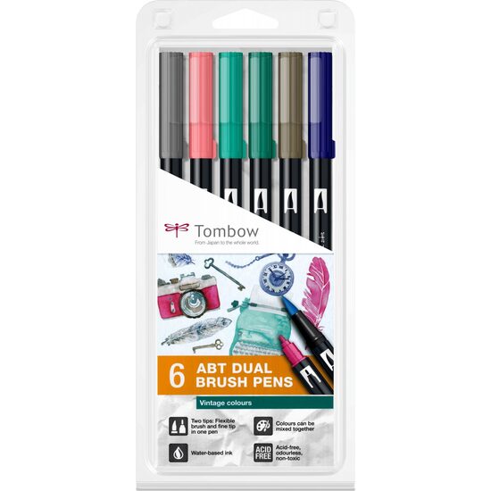Marker Tombow set 6 Vintage Colours ABT-6P-5