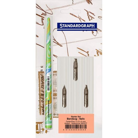 Set caligrafie toc si penite Standardgraph Italic Starter Kit 560237