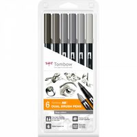 Marker Tombow set 6 Gray Colours ABT-6P-6