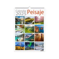 Calendar 2025 Peisaje, 13 file carton lucios, 22x32 cm