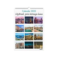 Calendar 2025 City Break, 13 file carton lucios, 22x32 cm