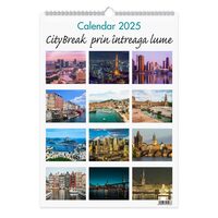 Calendar 2025 City Break, 13 file carton lucios, 32x45 cm