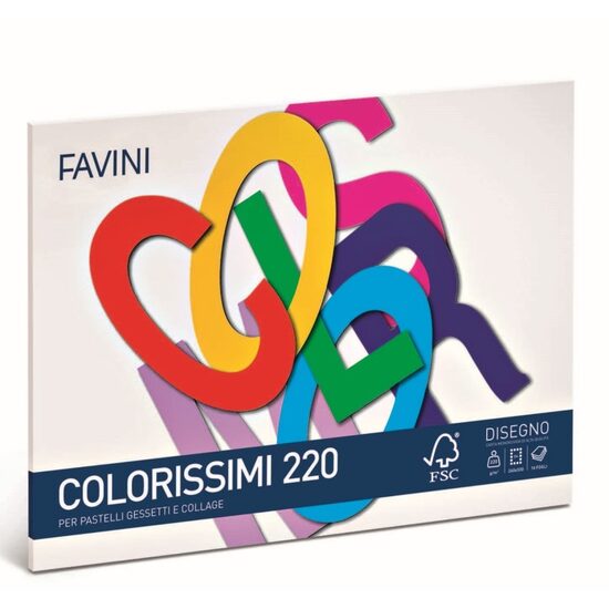 Bloc desen Favini  220g Colorissimi 16F
