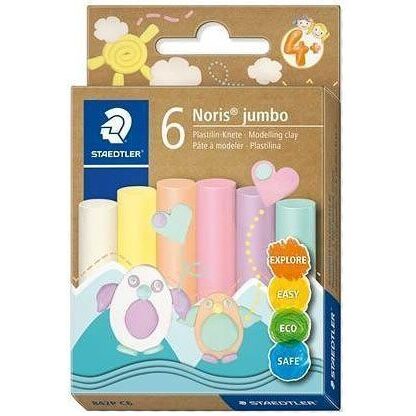 Plastilina set 6 Jumbo Noris pastel 842P C6