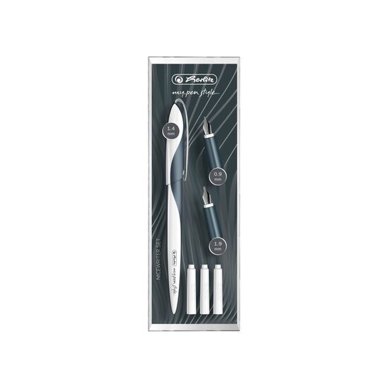 Stilou My Pen caligrafie 3 penite H negru
