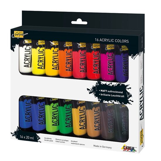 Culori acrilice set 16 20ml Solo Goya Kreul
