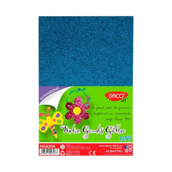 Hartie gumata AA glitter HG420A DACO set 10