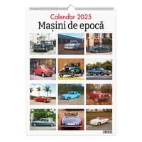 Calendar 2025 Masini de Epoca, 13 file carton lucios, 32x45 cm 