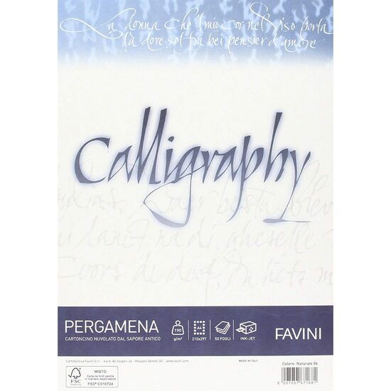 Hartie caligrafica A4 190gr natur Favini top