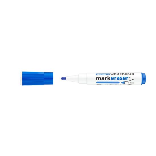 Marker magnetic+burete ICO 1-3mm albastru