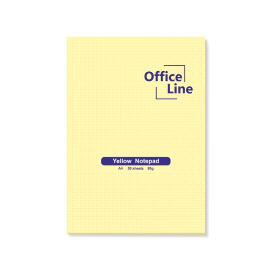 BLOC NOTES A4 50F YELLOW PUNCTE
