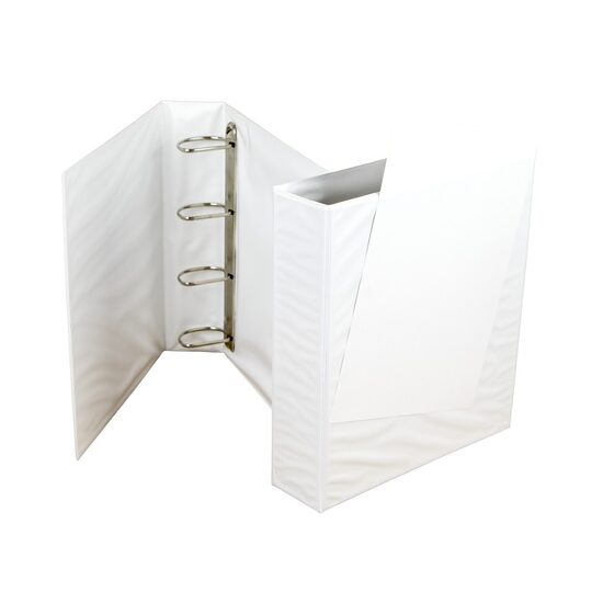 Caiet mecanic A4 buzunar 70 mm 4 inele alb 3090