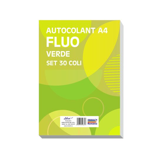 Eticheta A4 fluo set 30 verde