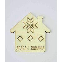 Accesorii lemn casa+magnet Acasa-i Romania