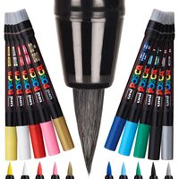 Marker Posca Brush  PCF-350K  alb