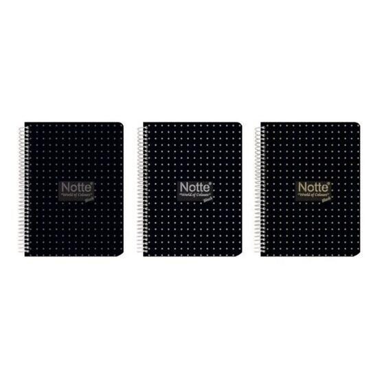 Caiet A4 100f spira cop. PVC Notte Black DR