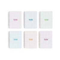 Caiet A4 100f spira cop. PVC Notte White DR