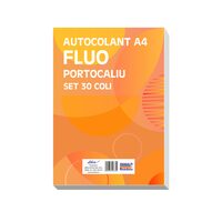 Eticheta A4 fluo set 30 portocaliu