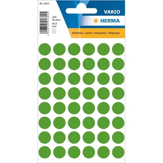 Sticker HERMA 1855 buline verzi 13mm