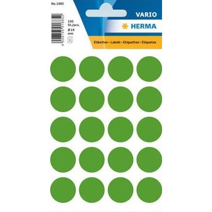 Sticker HERMA 1885 buline verzi 19mm