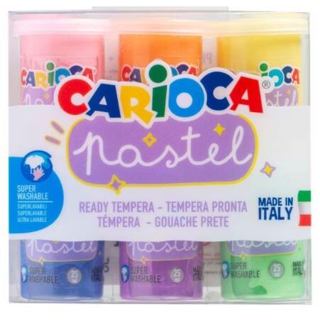Culori tempera pastel 25ml set.6 Carioca 43185