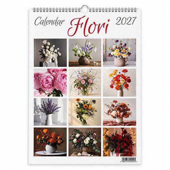 8+2 GRATIS! Calendar 2027 32x45 cm Flori