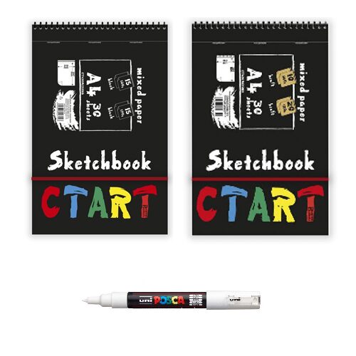 Caiete schite CTART + Marker Posca alb GRATIS!!!