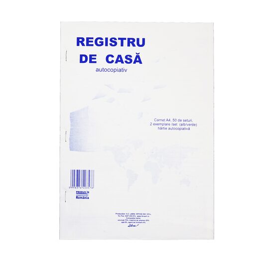 Registru de casa A4 autocopiativ vertical 8+2 GRATIS!!!